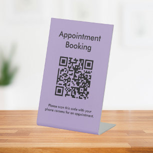 Appointment Booking QR Code Pedestal Sign