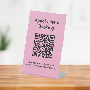 Appointment Booking QR Code Pedestal Sign