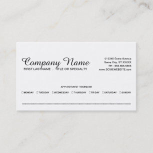 appointment business templates card
