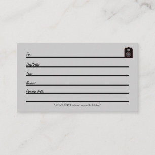 Appointment Card (deco camera 2)