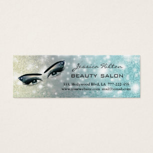 Appointment card elegant glittery makeup eyelashes
