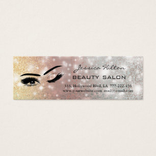 Appointment card elegant glittery wink eyelashes