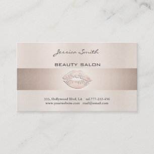 Appointment card elegant shiny bright lips