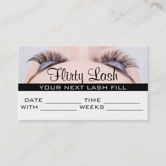 Appointment Card MakeUp Lash Extensions Salon (Front)