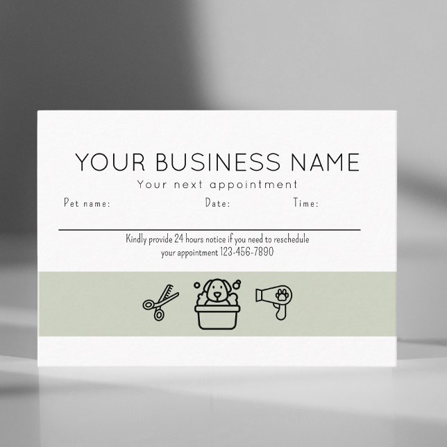 Appointment card professional dog grooming service (Creator Uploaded)