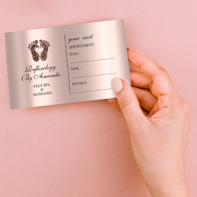 Appointment Card Reflexology Massages Healing Rose (Appointment Card Reflexology Massages Healing Rose)