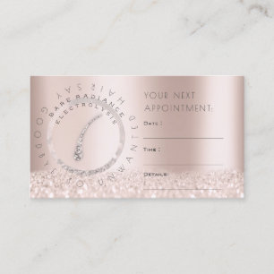 Appointment Card Rose Electrolysis Glitter Logo1
