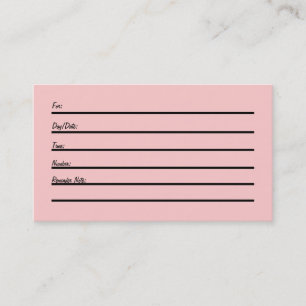 Appointment Card (w/clock)