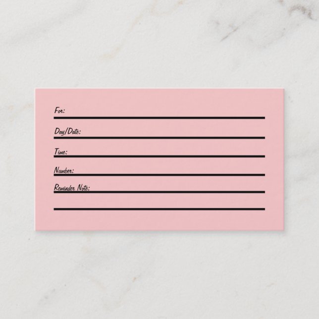 Appointment Card (w/clock) (Front)