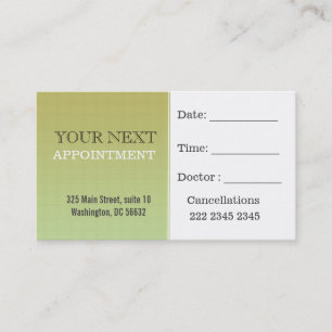 Appointment Dark khaki Minimal Plaid Pattern Card