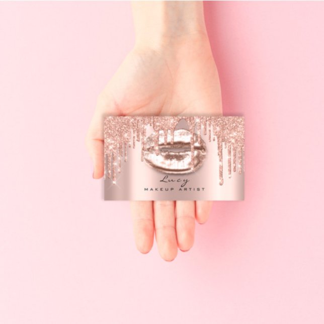 Appointment Drips Custom Lips Glitter Drips Makeup Card (Creator Uploaded)