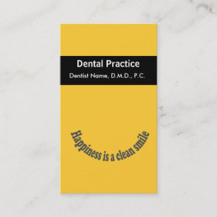 Appointment "Happiness is a Clean Smile" Dentist Card