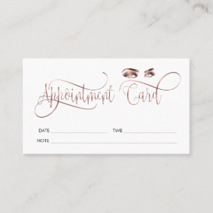 Appointment makeup artist lashes eyes brows business card