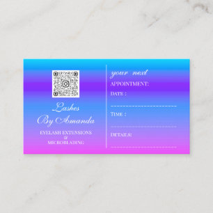 Appointment Makeup Hair Logo Nails Pink QR    Card