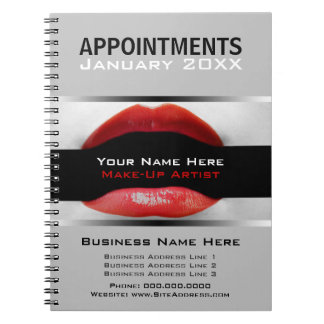 Appointment Note Book For Make-Up Artists