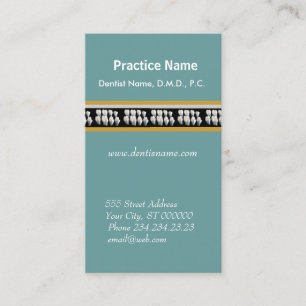 Appointment Odontology Dental Care White Teeth Card