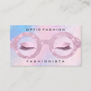Appointment Optic Holographic Pink Eyes Glasses Calling Card