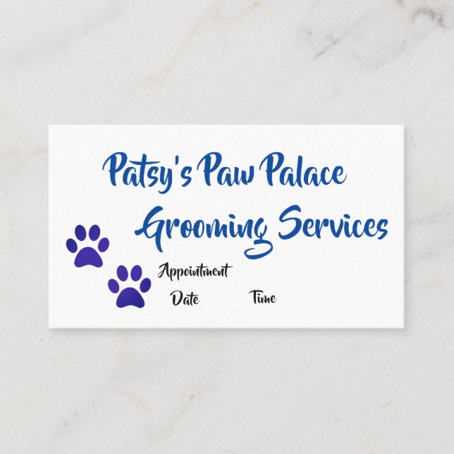 Appointment Reminder Business Card (Front)