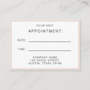 Appointment Reminder Card