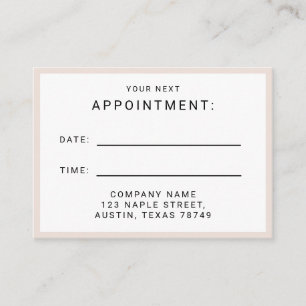 Appointment Reminder Card