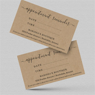 Appointment Reminder Card, Doctor Dental Salon etc Business Card