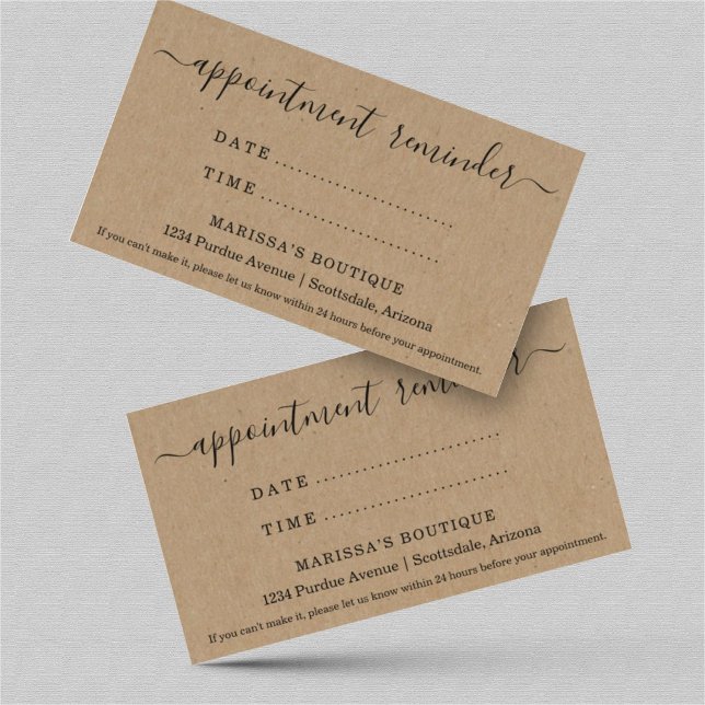 Appointment Reminder Card, Doctor Dental Salon etc Business Card (Creator Uploaded)