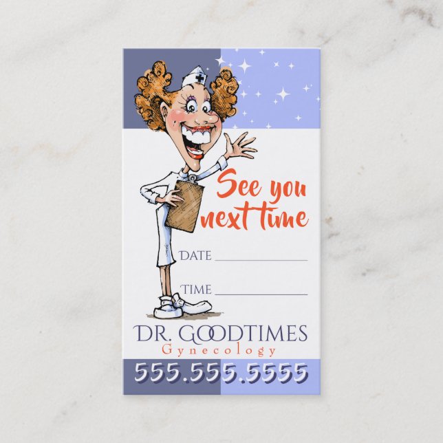 Appointment Reminder Card Medical Customisable (Front)