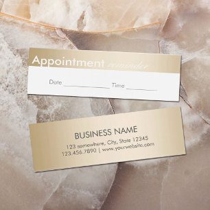 Appointment Reminder Classy Gold Border