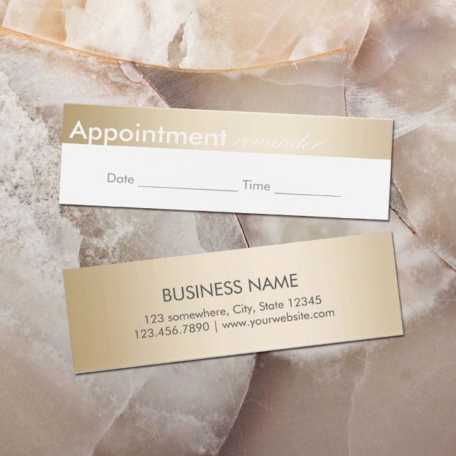 Appointment Reminder Classy Gold Border (Creator Uploaded)