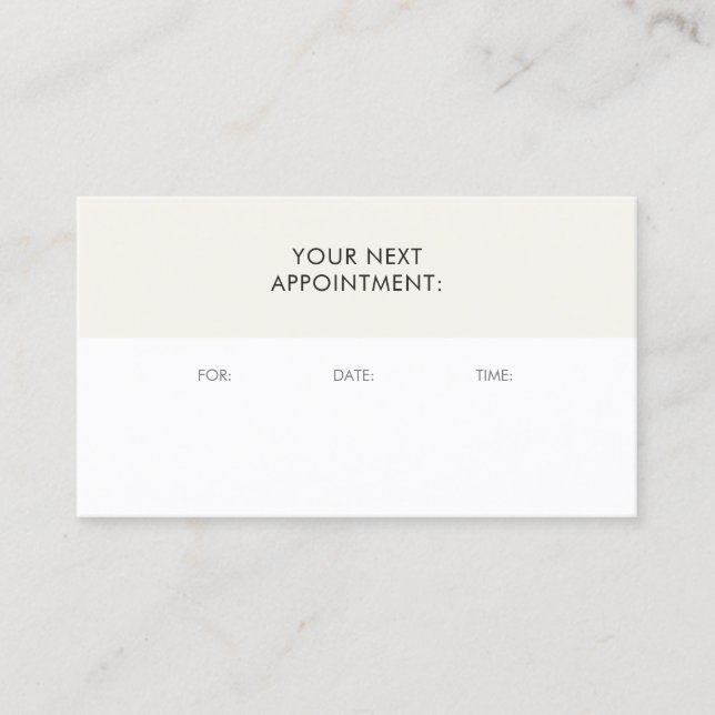 Appointment Reminder Elegant Professional Template Card (Front)