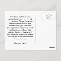 Appointment reminder for clinical trial