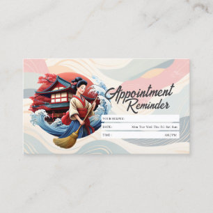 Appointment Reminder House Cleaning Housekeeping Business Card