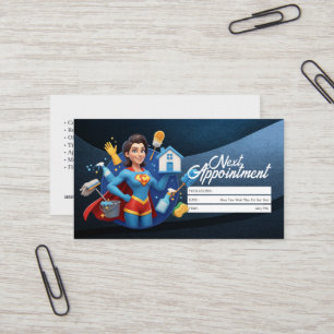 Appointment Reminder House Cleaning Housekeeping Business Card