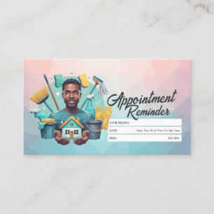 Appointment Reminder House Cleaning Housekeeping Business Card