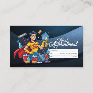 Appointment Reminder House Cleaning Housekeeping Business Card