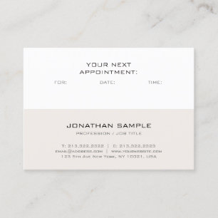 Appointment Reminder Modern Elegant Design Trendy Card