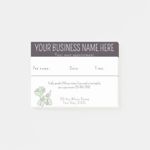 Appointment reminder Pet grooming balloon dog Post-it Notes