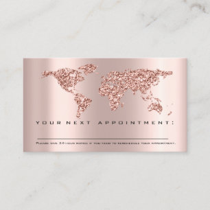 Appointment Reminder Word Map Trader Finances Business Card