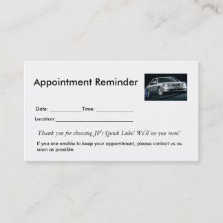 Appointment Reminders Card