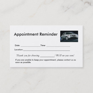 Appointment Reminders Card