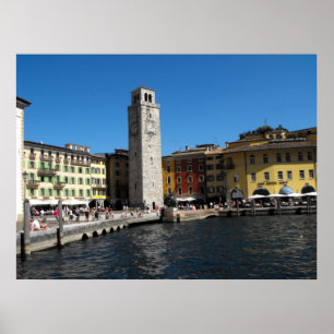 Apponale Tower and harbour at Riva del Garda. Poster