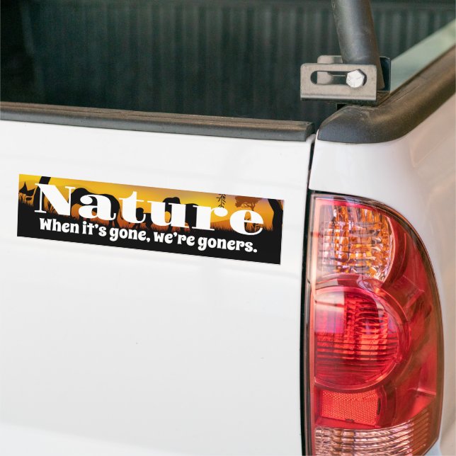Appreciate Nature and Elephants Bumper Sticker (On Truck)