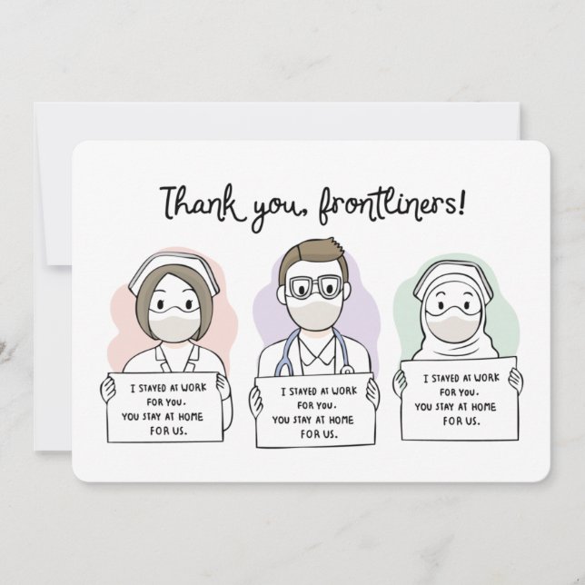 Appreciate our Medical Frontliners Thank You Card (Front)