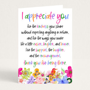Appreciation and Thank You Card
