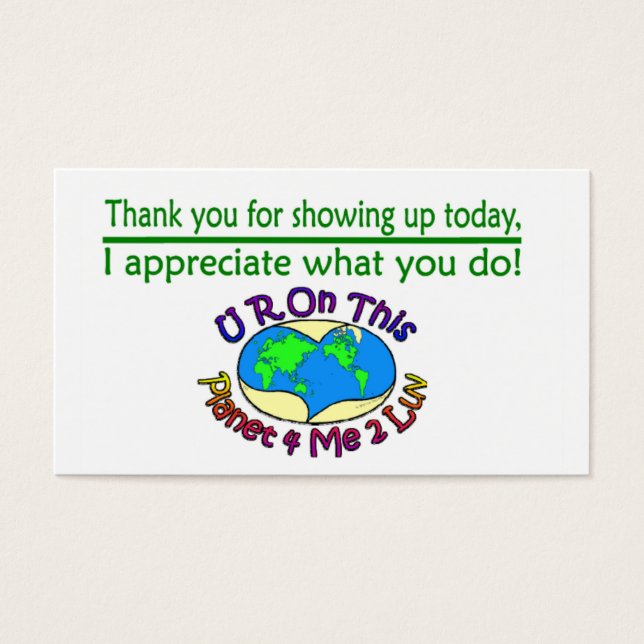 Appreciation Cards Changing This Planet (Front)