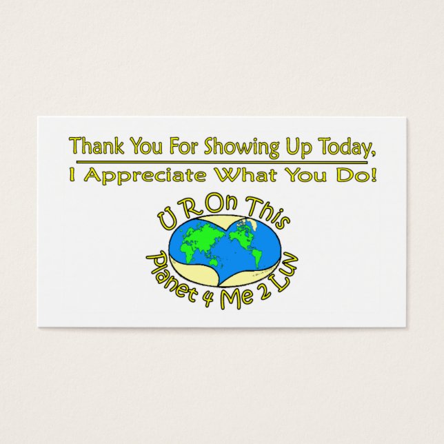 Appreciation Cards Changing This Planet (Front)