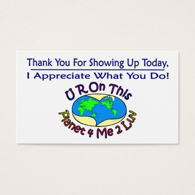 Appreciation Cards Changing This Planet (Front)