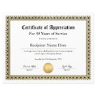 Appreciation Certificate for Years of Service