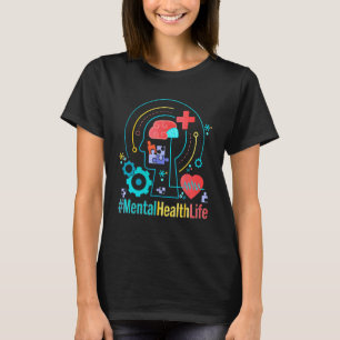 Appreciation Day Women Messy Bun For Work Mental H T-Shirt