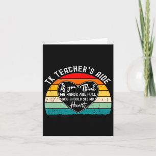 Appreciation For Tk Teacher’s Aide Back To School  Card